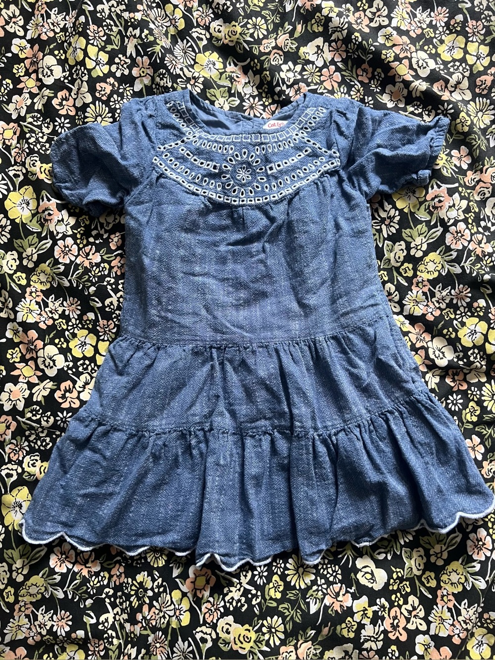 Cat & Jack Embroidered Denim Dress